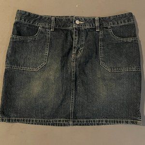 Canyon River Blues Juniors Jean Denim Mini Skirt Size 11 Dark Blue Excellent